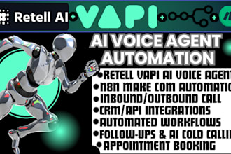 retell ai vapi ai cold calling ai voice agent bland via n8n make com automation