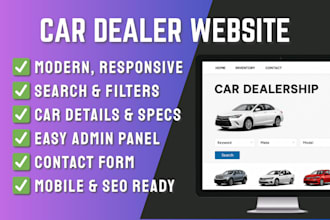 build a professional car dealership website with wordpress