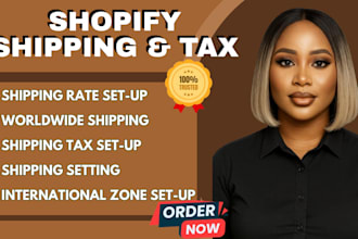 configure your shopify shipping and tax, build shopify website redesign