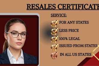 get resales, seller permit in all us states and other country