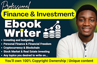 write detailed personal finance, stock investment, real estate book ebook writer
