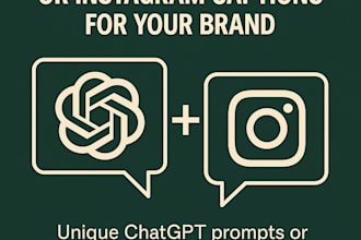 write unique chatgpt prompts or instagram captions for your brand