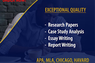 do research projects, reports, case study analysis, apa paper