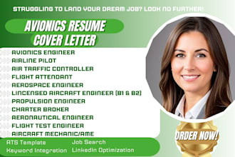 write pilot, aircraft mechanic, flight attendant, air traffic controller, ame cv
