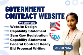 design effective federal capability statement, government contracting website