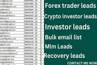 provide hot forex trader leads, crypto leads from worldwide