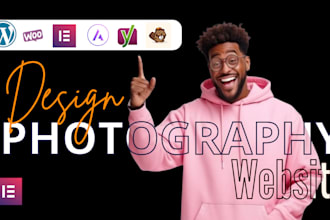 design a responsive photography portfolio, wedding, or event booking website