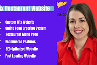 design a wix restaurant website with food ordering and delivery system