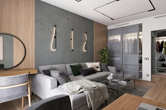 renew 3d studio apartment,3d layout,interior decor,cgi living area,dressing room