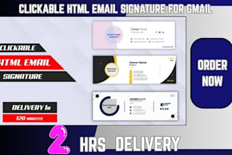 create clickable html email signature for gmail, outlook,etc