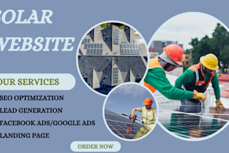 solar website construction website plumbing website roofing website handyman web