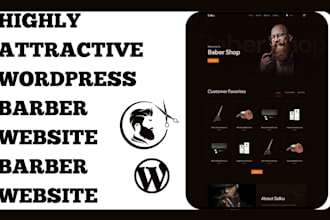 design a professional wordpress website salon website barber website