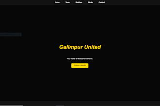 design and develop a professional football club website