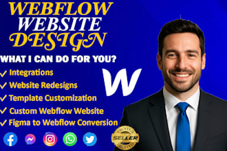 design, develop responsive webflow website, figma to webflow