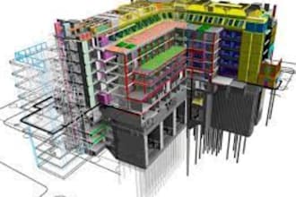 create 3d bim modeling structure and mep model in revit interior renderings