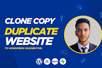 clone copy or duplicate any website to wordpress using elementor