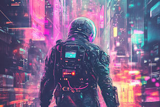 professional concept art for characters fantasy cyberpunk science fiction