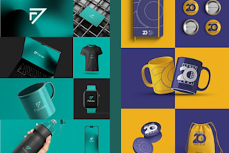 do modern logo design brand identity guideline, brand book, brand style guide
