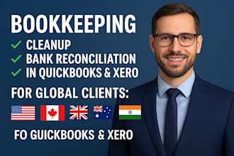 do quickbooks bookkeeping , cleanup and bank reconciliation in quickbooks, xero
