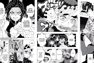 draw comic or manga page, webtoon anime illustration graphic novel comic for you