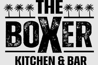 design boxer logo with express delivery