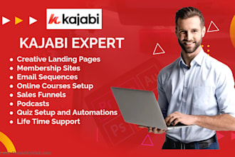 design kajabi websites, landing pages, and email sequences