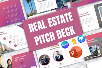 design investor pitch deck presentation design powerpoint and real estate decks