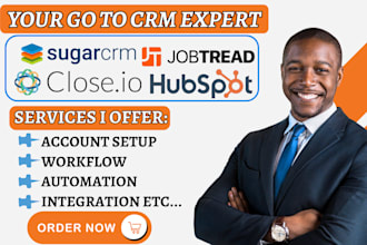 setup sugarcrm close jobtread automation monday crm hubspot zapier integration