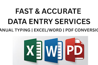do fast and accurate data entry, typing and copy paste work