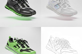 design your footwear, shoe,sneakers, and make a tech pack
