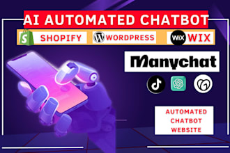 build ai chatbot shopify wordpress wix with openai integration and manychat