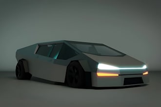 craft stylized low poly 3d vehicle car models for you with blender