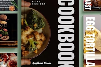 design and format cookbooks and recipes book with images, toc, and print files