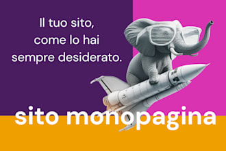 creo il tuo sito web monopagina professionale e responsive