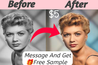 colorize and restore old black and white photos