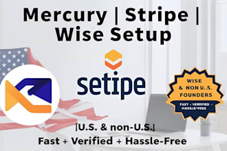 create mercury stripe, and wise accounts for your llc business