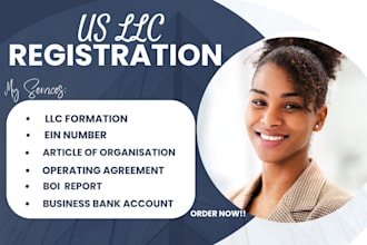 do US llc registration, obtain ein number, llc formation, USA bank creation