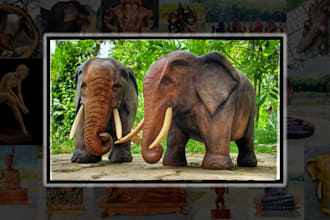 craft custom wooden designs and sculptures by hand