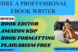 be your ebook ghostwriter, KDP book writer, nonfiction amazon kindle expert