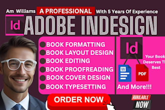do adobe indesign book formatting, book typesetting book layout design for you