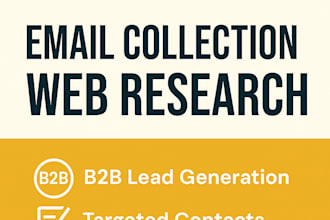 do web research and collect verified emails for b2b lead generation