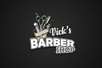 design modern luxury logo for barber shop and beauty salon