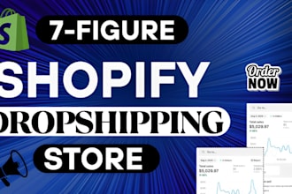 build automated shopify dropshipping store, one product shopify store, shopify