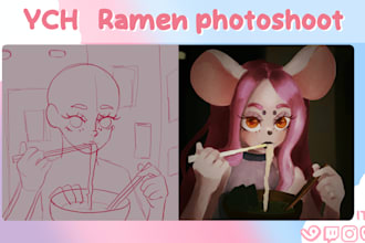 be custom ych illustration icon or avatar