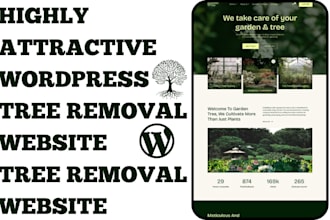 design a highly profitable wordpress tree removal website florist website