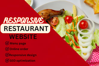 design, redesign custom wordpress restaurant website with food order, delivery