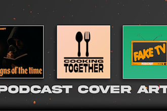 create your podcast cover according to your requests