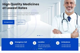 build healthcare website medical website dental website clinic website