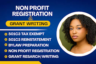 501c3 nonprofit registration,grant research for school,church,minority founders