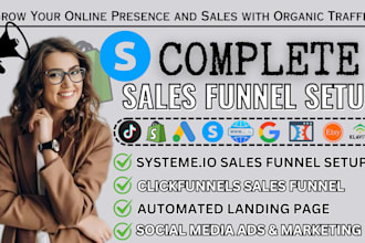 design converting sales funnel in clickfunnels, systeme io, gohighlevel